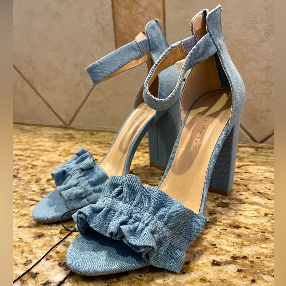 New heels denim color
